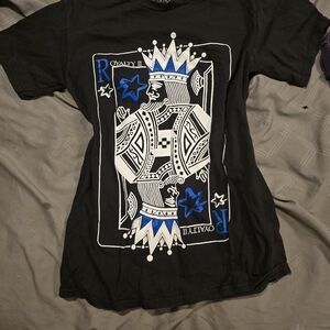 Royalty For Me Black Tee with Blue Graphic